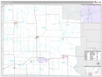 Clay County, IL Wall Map Zip Code