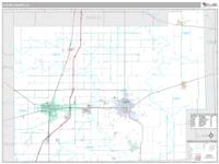 Coles County, IL Wall Map Zip Code