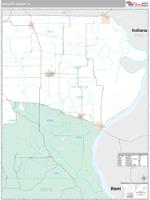 Gallatin County, IL Wall Map Zip Code