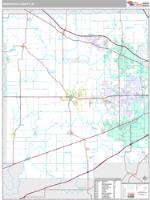 Hendricks County, IN Wall Map Zip Code