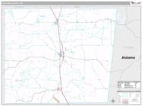 Noxubee County, MS Wall Map Zip Code