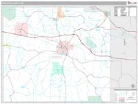 Pontotoc County, MS Wall Map Zip Code