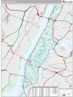 New York County, NY Wall Map Zip Code