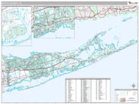 Suffolk County, NY Wall Map Zip Code