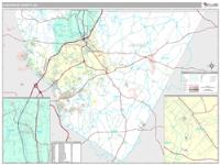 Cabarrus County, NC Wall Map Zip Code