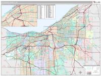 Cuyahoga County, OH Wall Map Zip Code