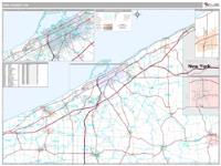 Erie County, PA Wall Map Zip Code