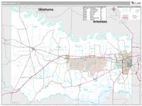 Bowie County, TX Wall Map Zip Code