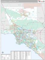 Los Angeles-Orange County, CA Wall Map Zip Code