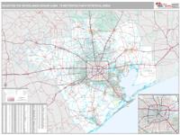 Houston-The Woodlands-Sugar Land Metro Area Wall Map