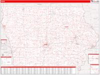 Iowa  Wall Map Zip Code