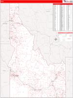 Idaho  Wall Map Zip Code