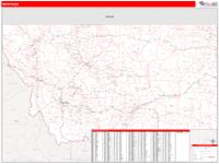 Montana  Wall Map Zip Code