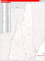 New Hampshire  Wall Map Zip Code