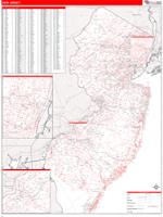 New Jersey  Wall Map Zip Code