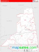 Cleburne County, AL Wall Map Zip Code