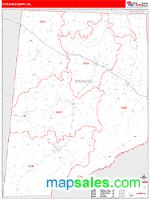 Pickens County, AL Wall Map Zip Code