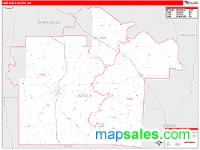 Lincoln County, AR Wall Map Zip Code