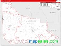 Little River County, AR Wall Map Zip Code