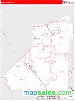Kings County, CA Wall Map Zip Code