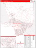 Los Angeles County, CA Wall Map Zip Code