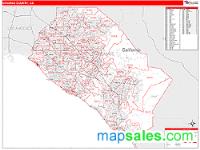 Orange County, CA Wall Map Zip Code