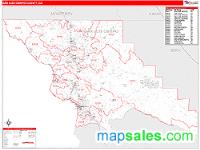 San Luis Obispo County, CA Wall Map Zip Code