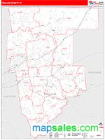 Tolland County, CT Wall Map Zip Code