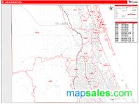 St. Lucie County, FL Wall Map Zip Code