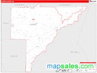 Baker County, GA Wall Map Zip Code