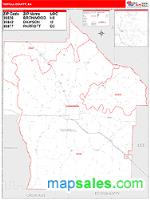 Terrell County, GA Wall Map Zip Code