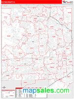 DuPage County, IL Wall Map Zip Code
