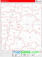 Iroquois County, IL Wall Map Zip Code
