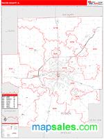 Macon County, IL Wall Map Zip Code