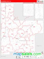 Montgomery County, IL Wall Map Zip Code