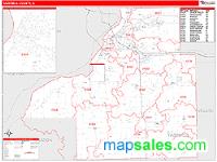 Tazewell County, IL Wall Map Zip Code