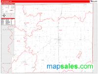 Jay County, IN Wall Map Zip Code