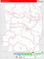 Kosciusko County, IN Wall Map Zip Code