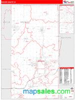 Madison County, IN Wall Map Zip Code