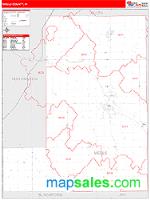 Wells County, IN Wall Map Zip Code