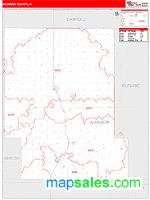 Audubon County, IA Wall Map Zip Code