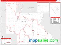Louisa County, IA Wall Map Zip Code