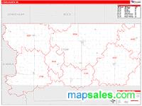 Lyon County, IA Wall Map Zip Code