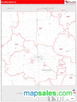 Mahaska County, IA Wall Map Zip Code