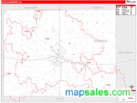 Wapello County, IA Wall Map Zip Code