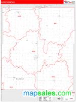 Coffey County, KS Wall Map Zip Code