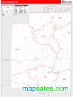 Greenwood County, KS Wall Map Zip Code