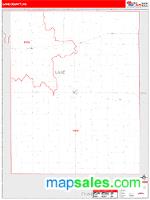 Lane County, KS Wall Map Zip Code