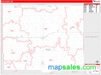 Rice County, KS Wall Map Zip Code
