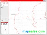 Sherman County, KS Wall Map Zip Code